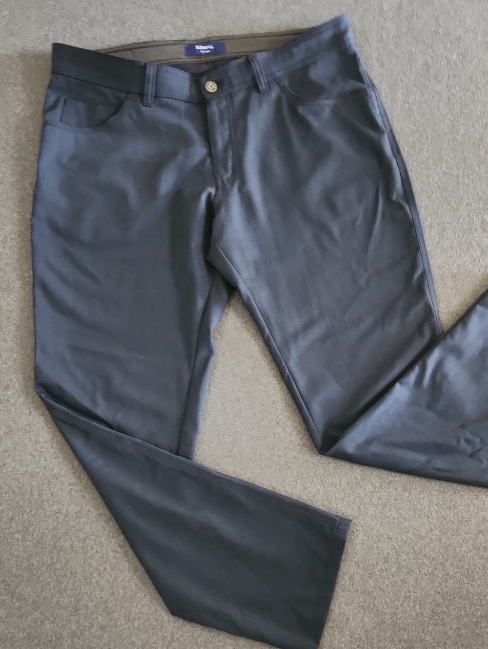 Sunwill Fitted Denmark Men's Navy Chinos Slim Modern Fit Size 38x30 European